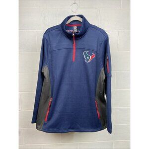 NWT Houston Texans Waffle Knit Quarter Zip Pullover Mens NFL Team Apparel Unisex